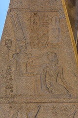 Egyptian ancient pictures on the stone wall