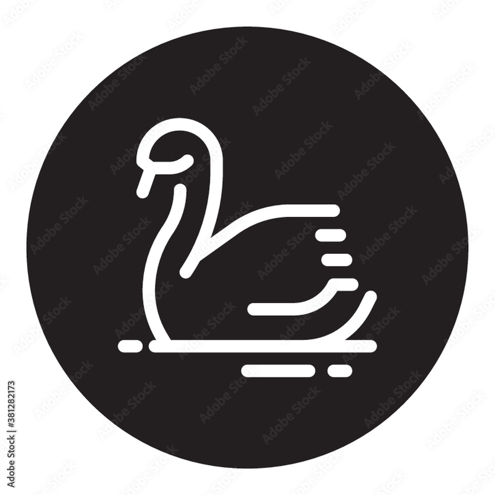 Poster Swan on a white background