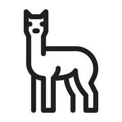 Llama on a white background