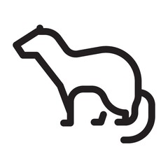 Otter on a white background