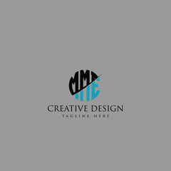  MME Letter Logo Design Cross Monogram Icon.