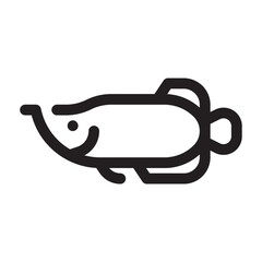 Arowana on a white background