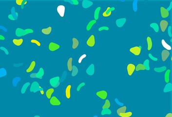 Light Blue, Yellow vector template with memphis shapes.