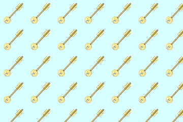 Many keys on color background