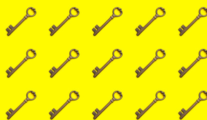Many keys on color background