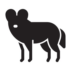 Hyena on a white background