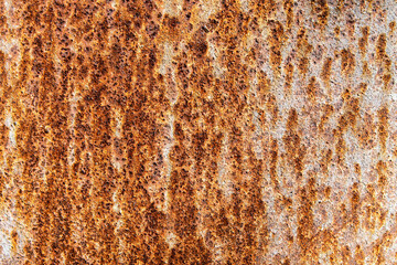 Rusty metal texture. Brown rusty metal close up