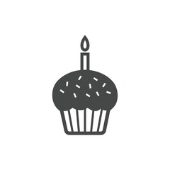Cupcake with candle icon
