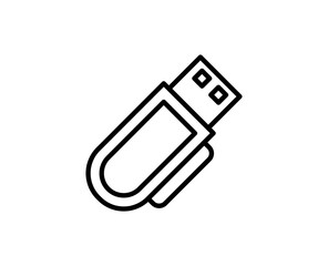 Usb flash line icon