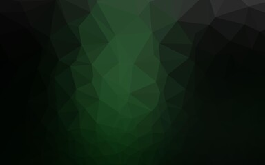 Obraz premium Dark Green vector abstract polygonal layout. A sample with polygonal shapes. Completely new template for your business design.