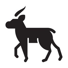 Antelope on a white background