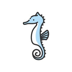 Seahorse on a white background