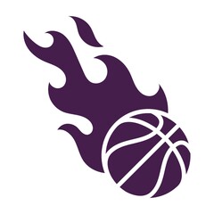 basketball on fire