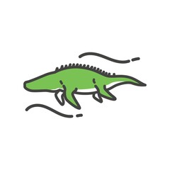 Fototapeta premium Mosasaur on a white background