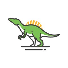 Spinosaurus on a white background