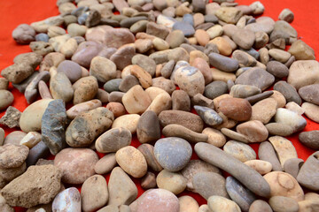 multicolored sea stones of different shades and colors