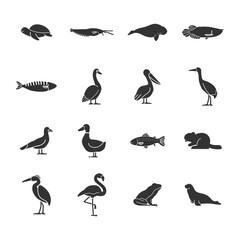 set of animal icons