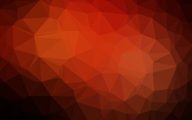 Dark Red vector shining triangular template. Triangular geometric sample with gradient.  Template for your brand book.