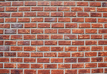 old red brick wall texture background