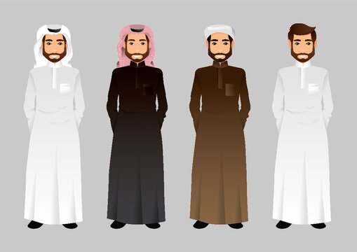 Set of middle eastern man icons
