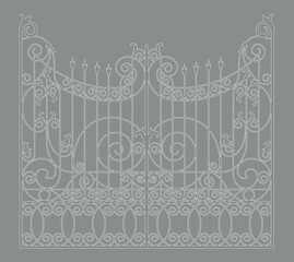 Forged iron gate