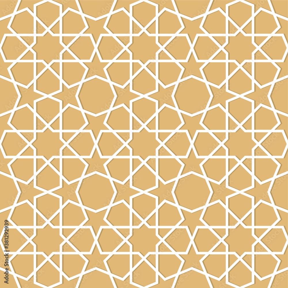 Wall mural islamic geometric pattern design