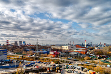 Obraz premium Industrial area of the big city.