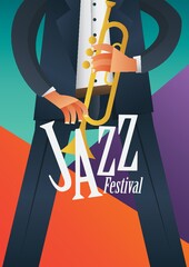 Colorful jazz festival poster design.
