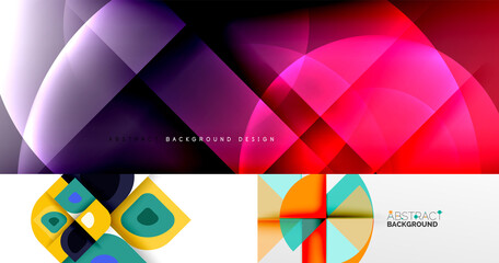 Geometric abstract backgrounds for covers, banners, flyers and posters and other templates