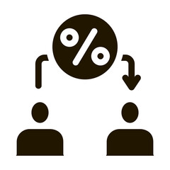 Time is Interest glyph icon vector. Time is Interest Sign. isolated symbol illustration