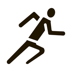 Runner Athlete in Action glyph icon vector. Runner Athlete in Action Sign. isolated symbol illustration