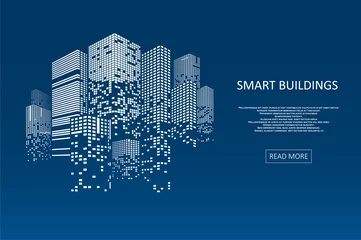 Fotobehang Smart building concept design © majcot
