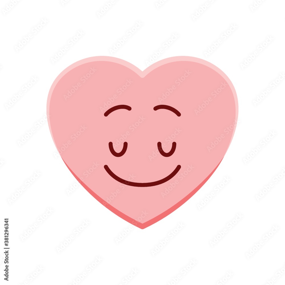 Canvas Prints heart character feeling pleased