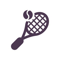 Tennis ball and racket
