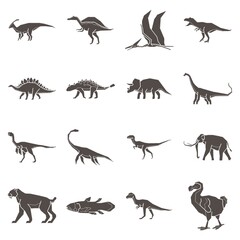 Fototapeta premium Collection of prehistoric animals