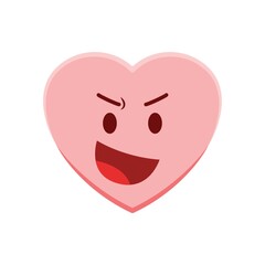 Heart character feeling confident