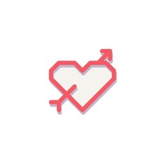 Arrow in heart icon