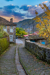 Tsepelovo village zagorohoria during  fall season 