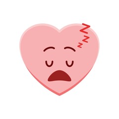 Heart character sleeping
