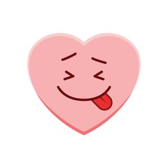 Heart character with cheeky smile