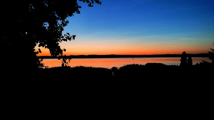 Fototapeta na wymiar Sunset at the Lake Balaton