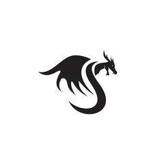 Dragon animal logo design template