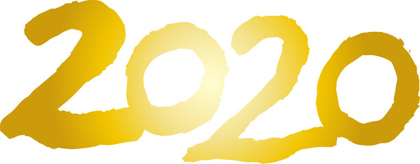 This is a illustration of New Years cards 2021 character with a brush