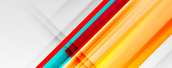 Geometric abstract backgrounds with shadow lines, modern forms, rectangles, squares and fluid gradients. Bright colorful stripes cool backdrops