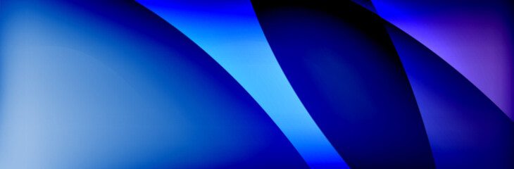 Obraz premium Fluid gradient neon color waves, vector abstract background
