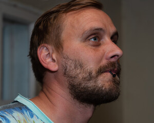 Obraz premium Man with screw.