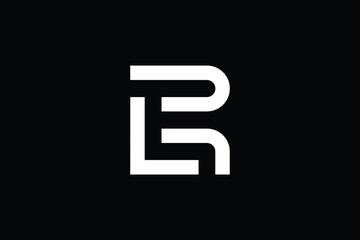 Minimal Innovative Initial LR logo and RL logo. Letter RL LR R L creative elegant Monogram. Premium Business logo icon. White color on black background