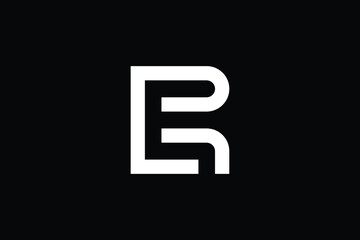 Minimal Innovative Initial BR logo and RB logo. Letter BR RB B R creative elegant Monogram. Premium Business logo icon. White color on black background
