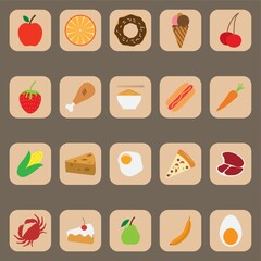 Set of food icons.