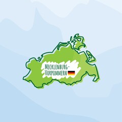 map of mecklenburg-vorpommern, germany